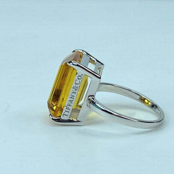 Tiffany & Co. Sterling Silver Sparklers Citrine Ring s8 JR693 - Picture 3 of 10